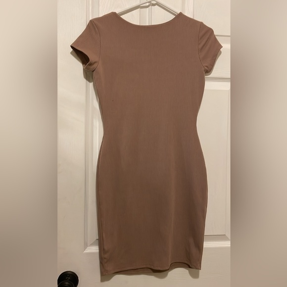 See you Monday tan blush nude bodycon dress- lined! - Picture 5 of 6
